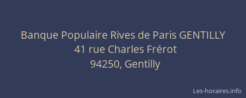 Banque Populaire Rives de Paris GENTILLY