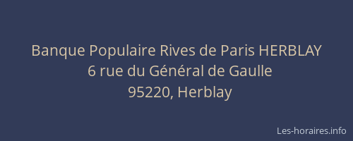 Banque Populaire Rives de Paris HERBLAY