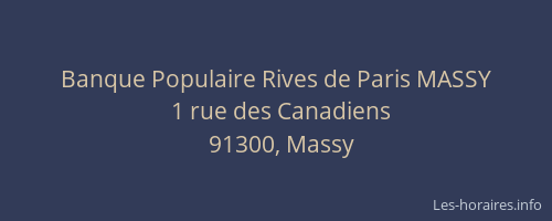 Banque Populaire Rives de Paris MASSY
