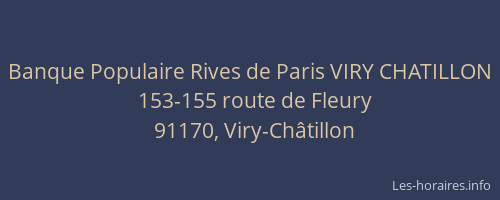 Banque Populaire Rives de Paris VIRY CHATILLON