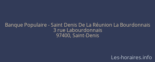 Banque Populaire - Saint Denis De La Réunion La Bourdonnais