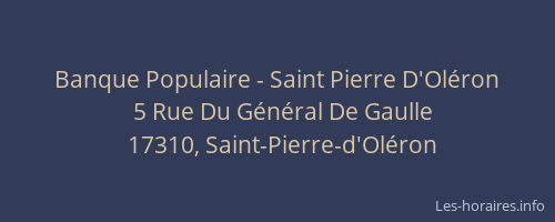 Banque Populaire - Saint Pierre D'Oléron