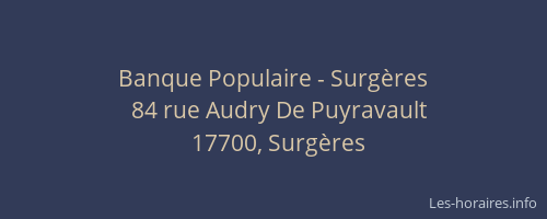Banque Populaire - Surg&egrave;res