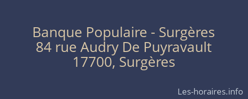 Banque Populaire - Surgères