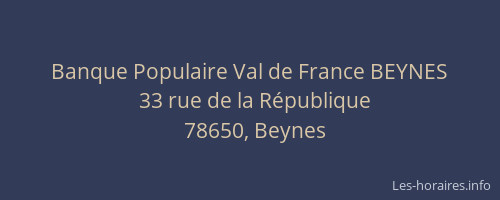 Banque Populaire Val de France BEYNES