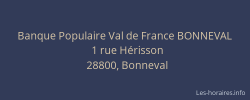 Banque Populaire Val de France BONNEVAL