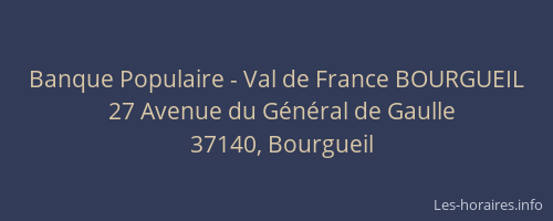Banque Populaire - Val de France BOURGUEIL