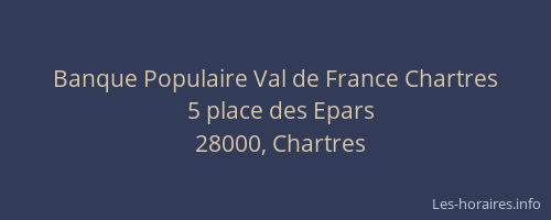 Banque Populaire Val de France Chartres