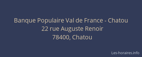 Banque Populaire Val de France - Chatou