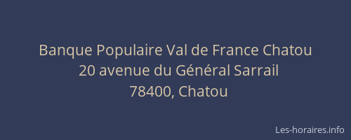 Banque Populaire Val de France Chatou