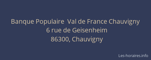 Banque Populaire  Val de France Chauvigny