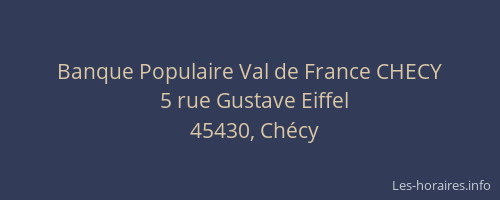 Banque Populaire Val de France CHECY