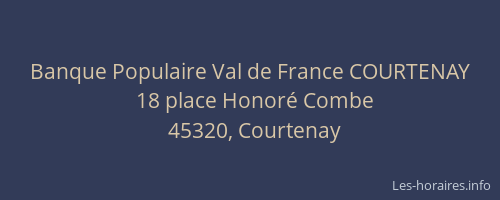Banque Populaire Val de France COURTENAY