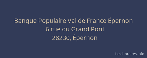 Banque Populaire Val de France &Eacute;pernon