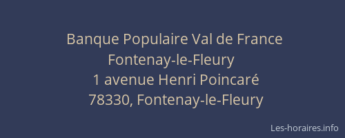 Banque Populaire Val de France Fontenay-le-Fleury