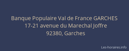 Banque Populaire Val de France GARCHES