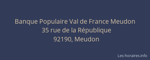 Banque Populaire Val de France Meudon
