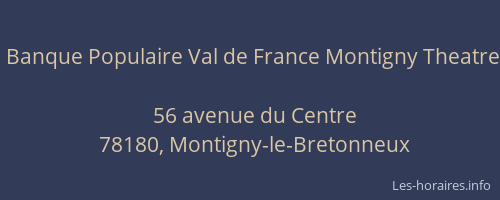Banque Populaire Val de France Montigny Theatre