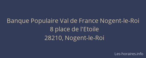 Banque Populaire Val de France Nogent-le-Roi