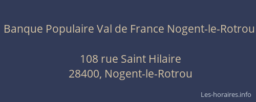 Banque Populaire Val de France Nogent-le-Rotrou
