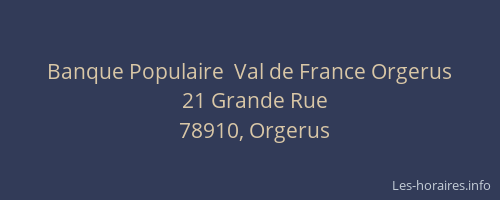 Banque Populaire  Val de France Orgerus