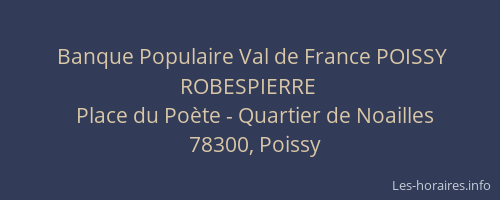Banque Populaire Val de France POISSY ROBESPIERRE
