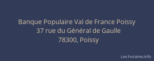 Banque Populaire Val de France Poissy