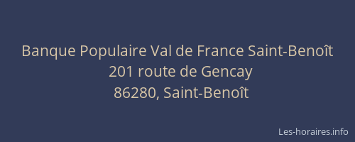 Banque Populaire Val de France Saint-Benoît