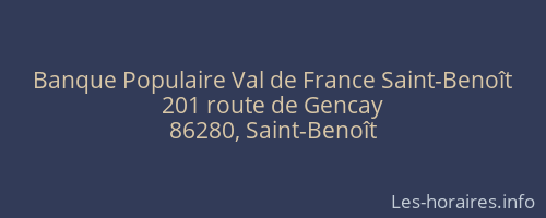 Banque Populaire Val de France Saint-Benoît