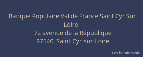 Banque Populaire Val de France Saint Cyr Sur Loire