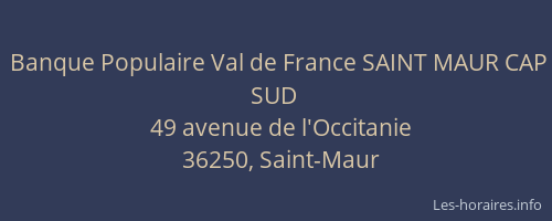Banque Populaire Val de France SAINT MAUR CAP SUD