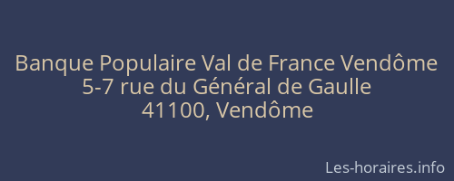 Banque Populaire Val de France Vendôme
