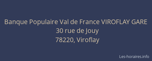 Banque Populaire Val de France VIROFLAY GARE