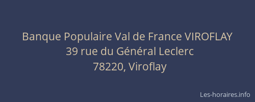 Banque Populaire Val de France VIROFLAY