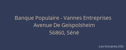 Banque Populaire - Vannes Entreprises