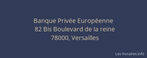 Banque Privée Européenne