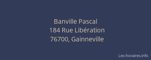 Banville Pascal