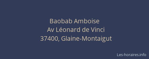 Baobab Amboise