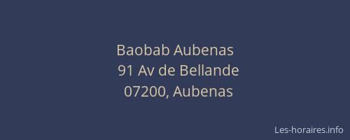 Baobab Aubenas