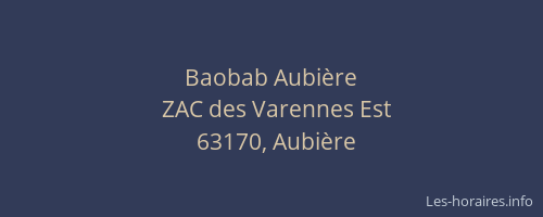 Baobab Aubi&egrave;re