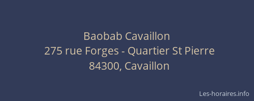 Baobab Cavaillon