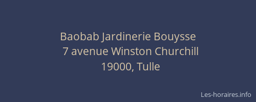 Baobab Jardinerie Bouysse