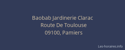 Baobab Jardinerie Clarac