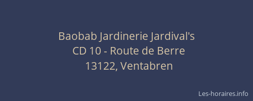 Baobab Jardinerie Jardival's