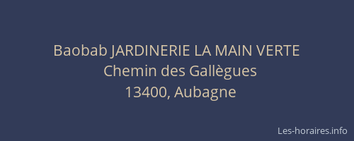 Baobab JARDINERIE LA MAIN VERTE