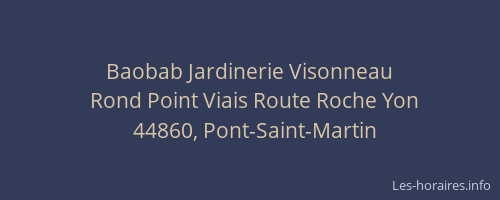 Baobab Jardinerie Visonneau