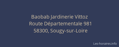 Baobab Jardinerie Vittoz