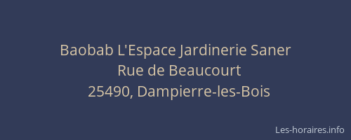 Baobab L'Espace Jardinerie Saner