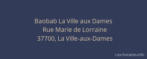 Baobab La Ville aux Dames