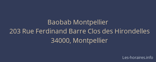 Baobab Montpellier